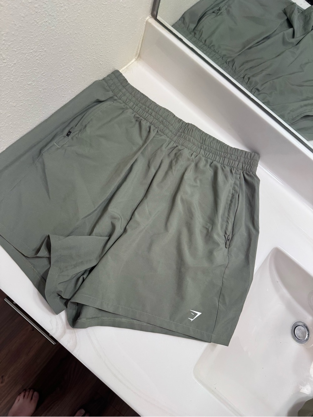 Gymshark Olive Green Athletic Shorts